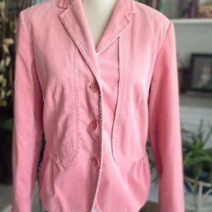 Talbots Pink Corduroy Fitted Blazer